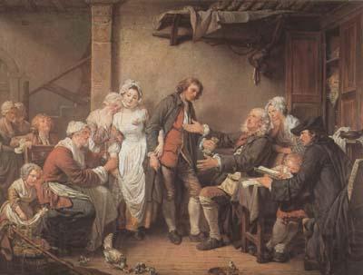 Jean Baptiste Greuze L'Accordee du Village (mk08) Germany oil painting art